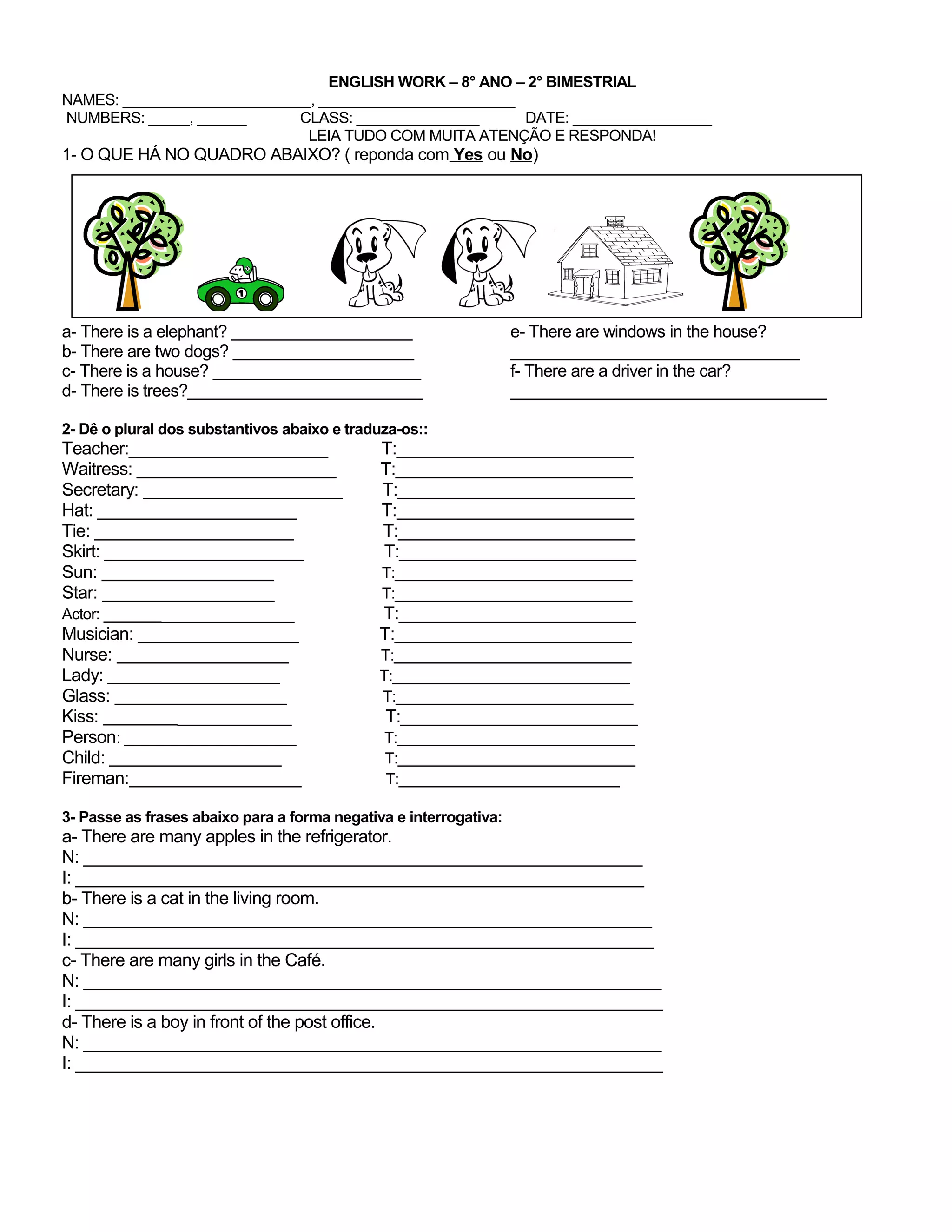 Atividade de ingles 20133 | DOC