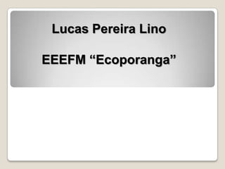 Lucas Pereira Lino

EEEFM “Ecoporanga”
 