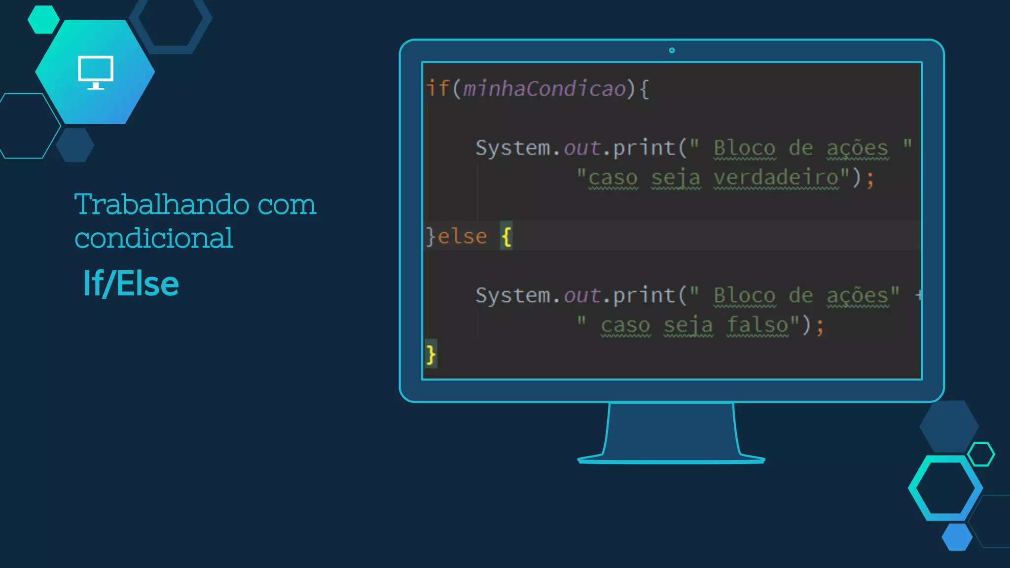 Trabalhando com
condicional
If/Else
 