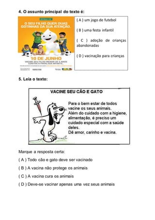 CADERNO 1 PORTUGUÊS 2º ANO (sondagem)