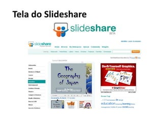 Tela do Slideshare