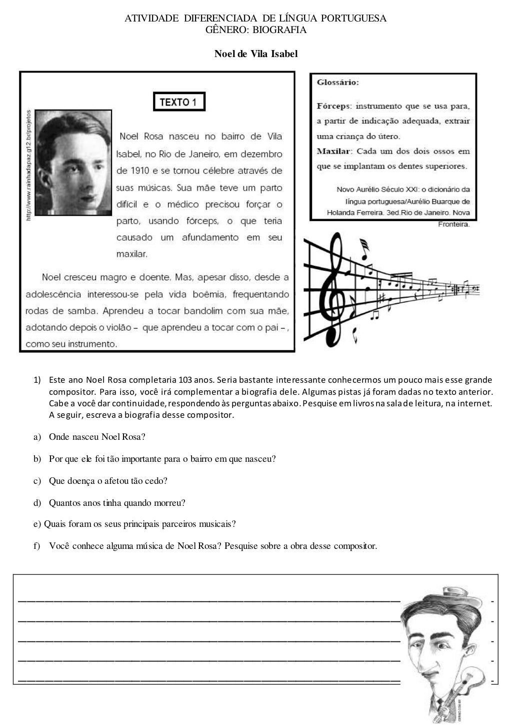 Atividade Sobre Biografia 4 Ano - NAZAEDU