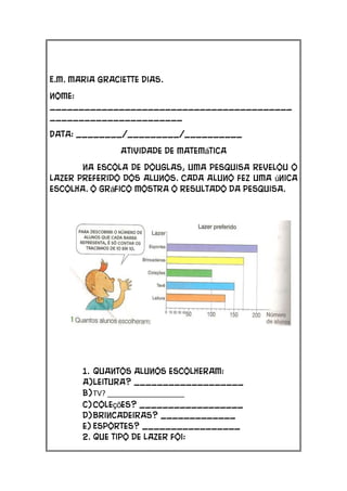 Atividade Diversas de Matemática
