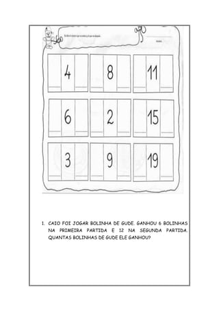 Atividade Diversas de Matemática