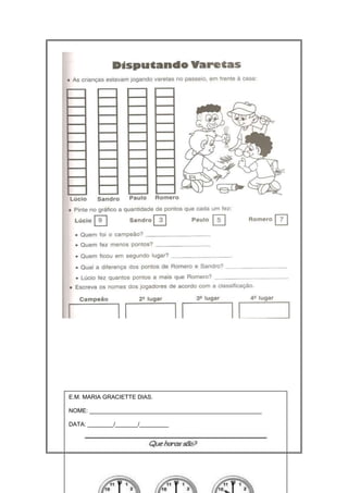 Atividade Diversas de Matemática