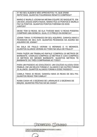 Atividade Diversas de Matemática