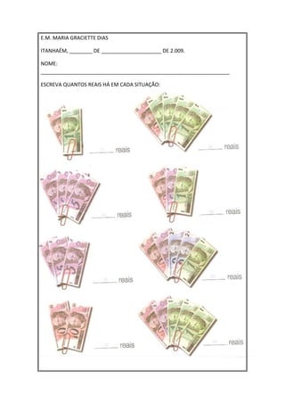 Atividade Diversas de Matemática