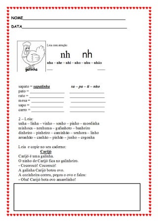 NOME____________________________________________
DATA_____________________________________________
 