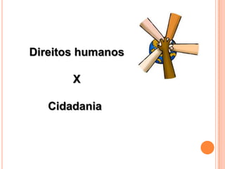 Direitos humanos

       X

   Cidadania
 
