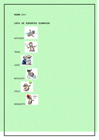 Atividade esportes olimpícos | DOCX