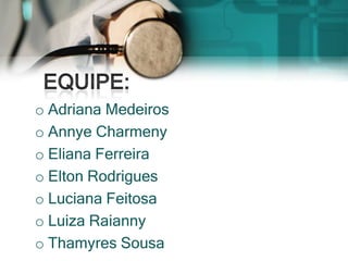 o Adriana Medeiros
o Annye Charmeny
o Eliana Ferreira
o Elton Rodrigues
o Luciana Feitosa
o Luiza Raianny
o Thamyres Sousa
 