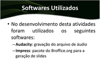Audacity: gravação do arquivo de áudio