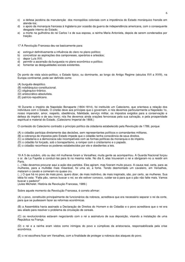Atividade rev francesa