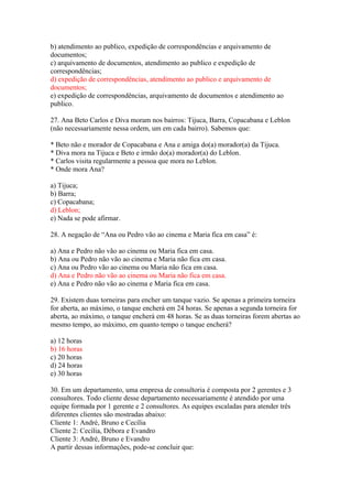 RACIOCÍNIO LOGICO - ATIVIDADES