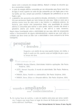 Fonte: Ciências Naturais. Ed. Saraiva. 8º série. Pág 262.
 