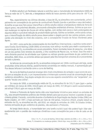 Fonte: Ciências - Física e Química. Carlos Barros e Wilson Paulino. Ed. 8º série. Págs 113 e 114.
 