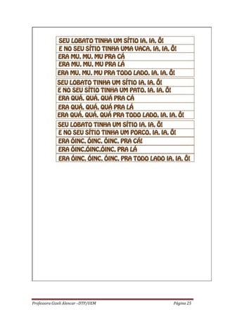 Professora Gizeli Alencar –DTP/UEM Página 25
 