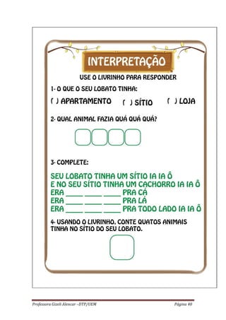 Professora Gizeli Alencar –DTP/UEM Página 40
 