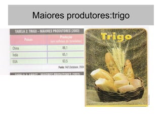 Maiores produtores:trigo
 