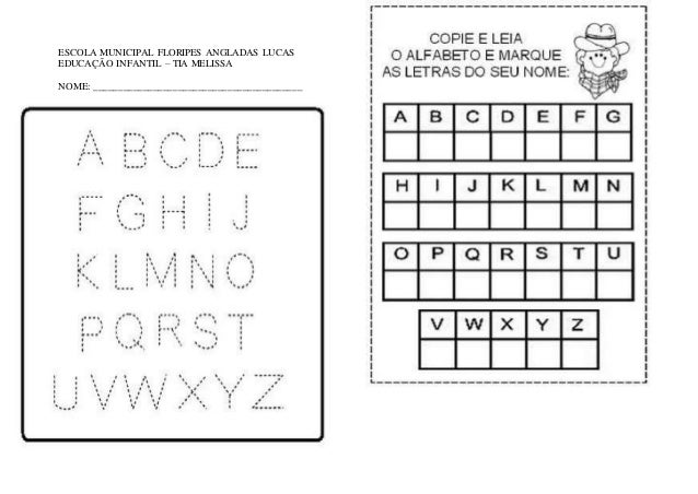 Atividades alfabeto