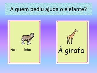 A quem pediu ajuda o elefante?
 