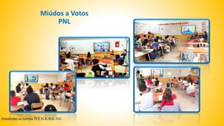 Envolvidas as turmas PL3, PL4, PL5, PL6 .
Miúdos a Votos
PNL
 