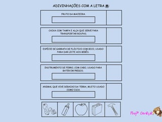 Atividades  de  alfabetização  com adivinhas-TM