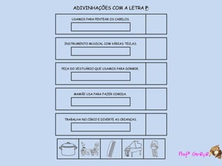 Atividades  de  alfabetização  com adivinhas-TM