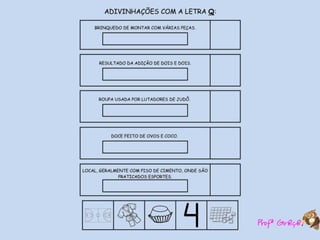 Atividades  de  alfabetização  com adivinhas-TM