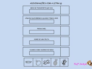 Atividades  de  alfabetização  com adivinhas-TM