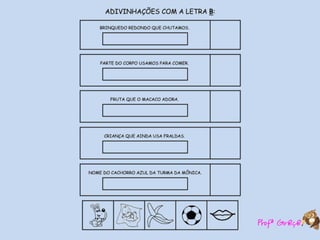 Atividades  de  alfabetização  com adivinhas-TM