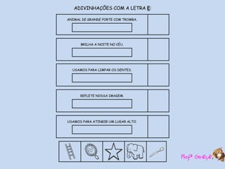 Atividades  de  alfabetização  com adivinhas-TM