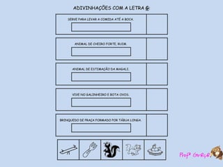 Atividades  de  alfabetização  com adivinhas-TM