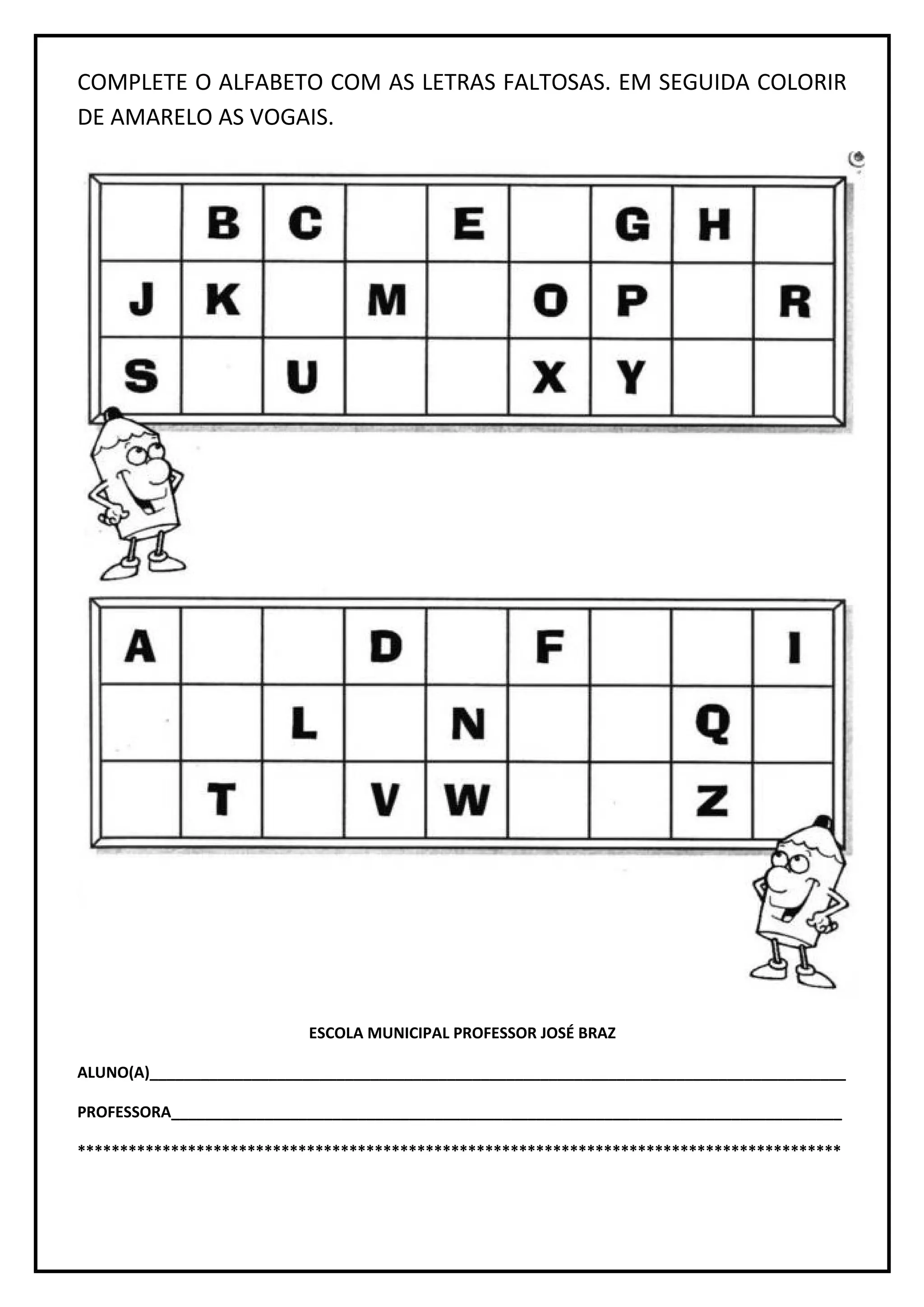 Atividades de alfabetiza o e matem tica pdf