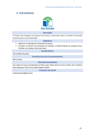 Procedimento Concursal Atividades de Enriquecimento Curricular 2023/2024 -  Município de Belmonte