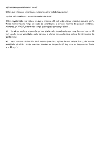 Atividades de física postar