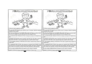 Atividades de matematica