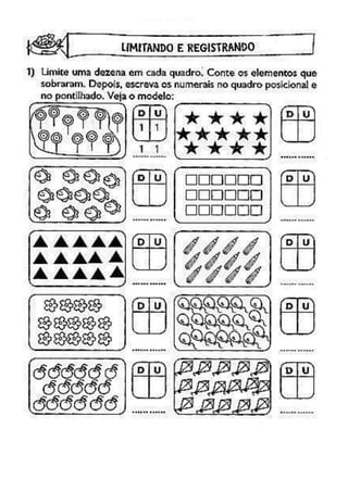 Atividades dezena e letra l