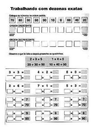 Atividades dezena e letra l