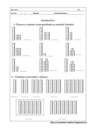 Atividades dezena e letra l