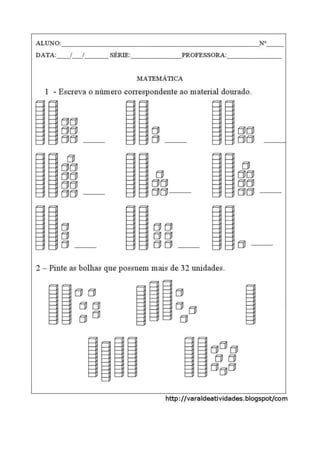 Atividades dezena e letra l