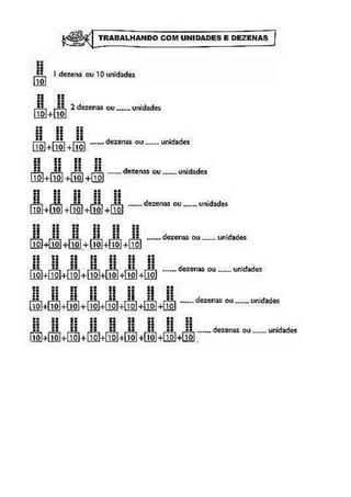 Atividades dezena e letra l