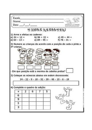 Atividades do 2º ano