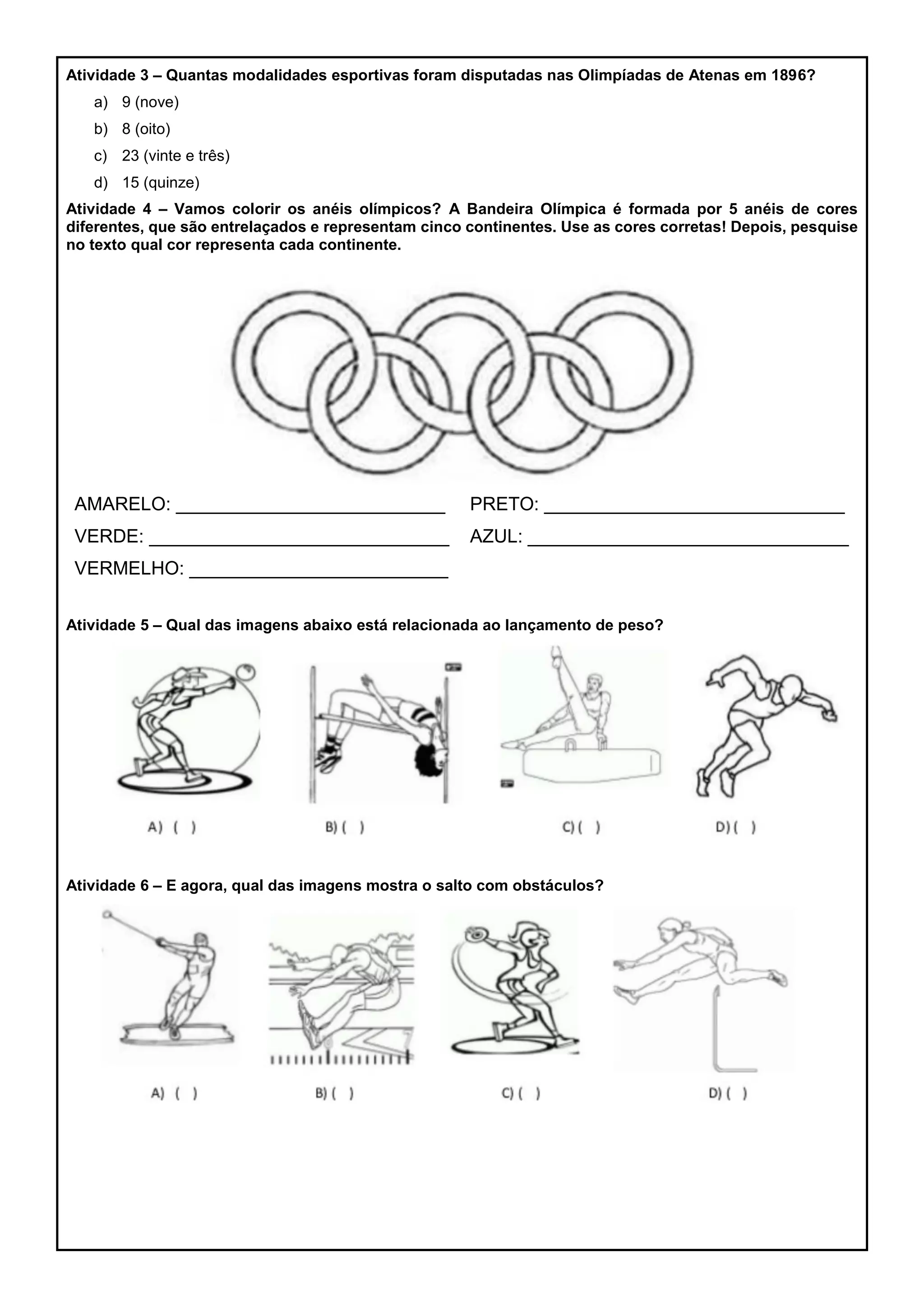 Atividades educacao fisica 5 ao 9 ano 170820 | PDF