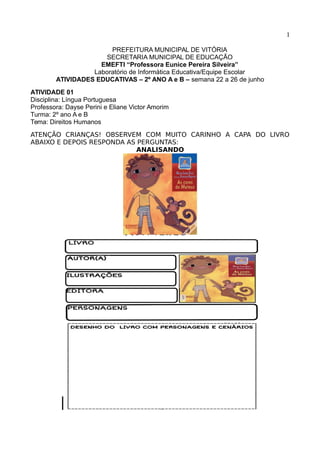 1
PREFEITURA MUNICIPAL DE VITÓRIA
SECRETARIA MUNICIPAL DE EDUCAÇÃO
EMEFTI “Professora Eunice Pereira Silveira”
Laboratório...