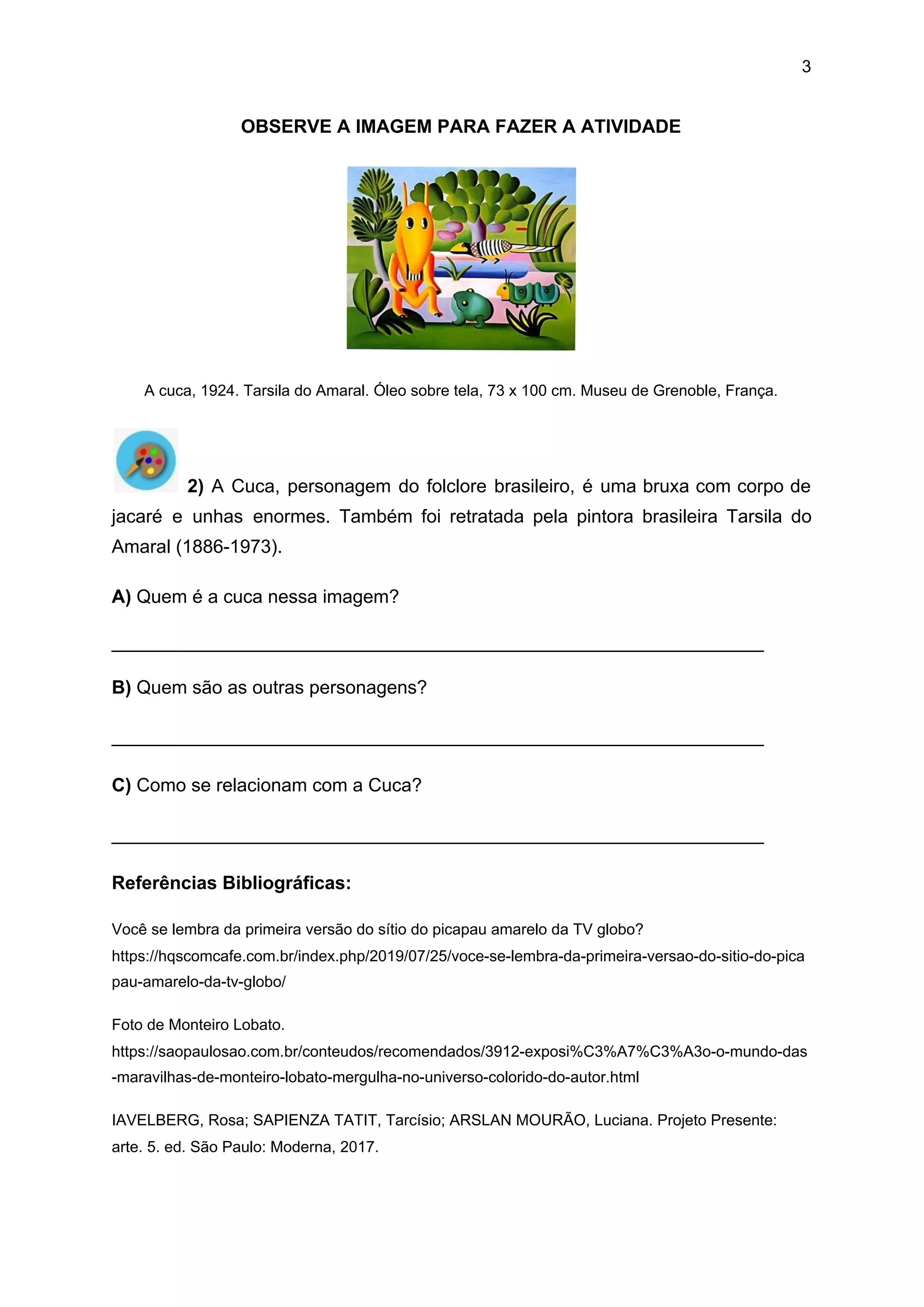 Atividades educativas 4 ano 11 agosto | PDF