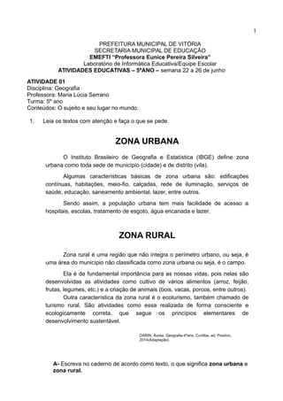 1
PREFEITURA MUNICIPAL DE VITÓRIA
SECRETARIA MUNICIPAL DE EDUCAÇÃO
EMEFTI “Professora Eunice Pereira Silveira”
Laboratório...