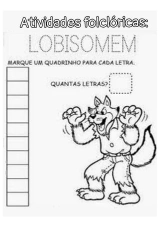 Atividades e lenda do lobisomem | PDF