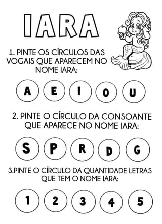 Atividades e lenda iara | PDF