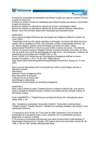 Semana de conhecimentos gerais 53 2023 - ATIVIDADE - SEMANA DE CONHECIMENTO  GERAIS - 53/ - Studocu